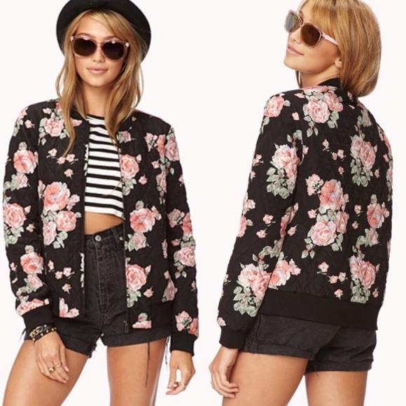 Forever 21 Jackets & Blazers - Forever 21 Rose Quilted Jacket Large